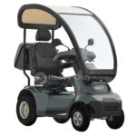 Gray Afiscooter S4 Mobility Scooter with Canopy and Golf Tire
