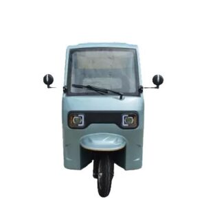 Front View Pushpak 7000 Semi Enclosed mobility Scooter 2022 Version Light Blue
