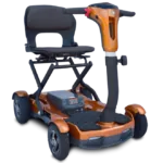 Metallic Gold Color of EV-Rider Teqno Heavy Duty Auto Folding Travel Mobility Scooter