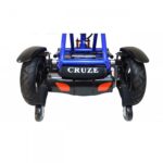 Back Tire View of Enhance Mobility Triaxe Cruze Folding Mobility Scooter