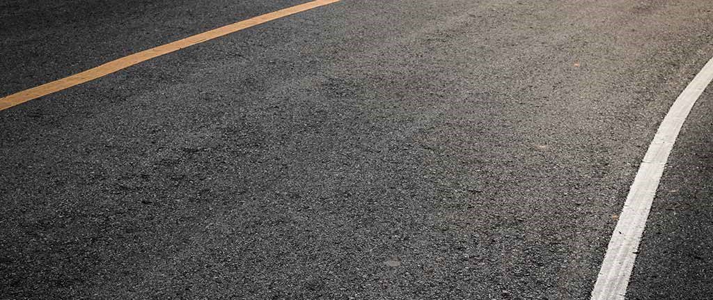 Smooth tarmac road surface