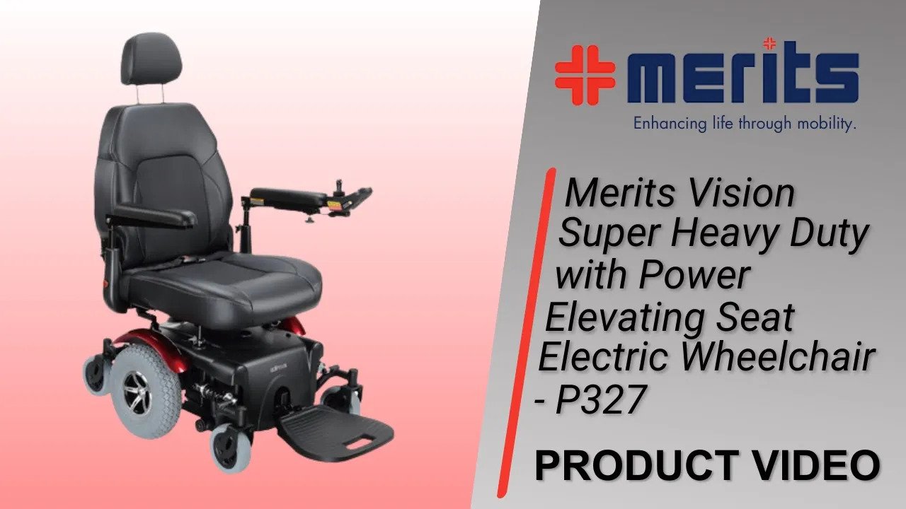 Merits Vision Super Heavy Duty with Power Elevating Seat Electric Wheelchair - P327