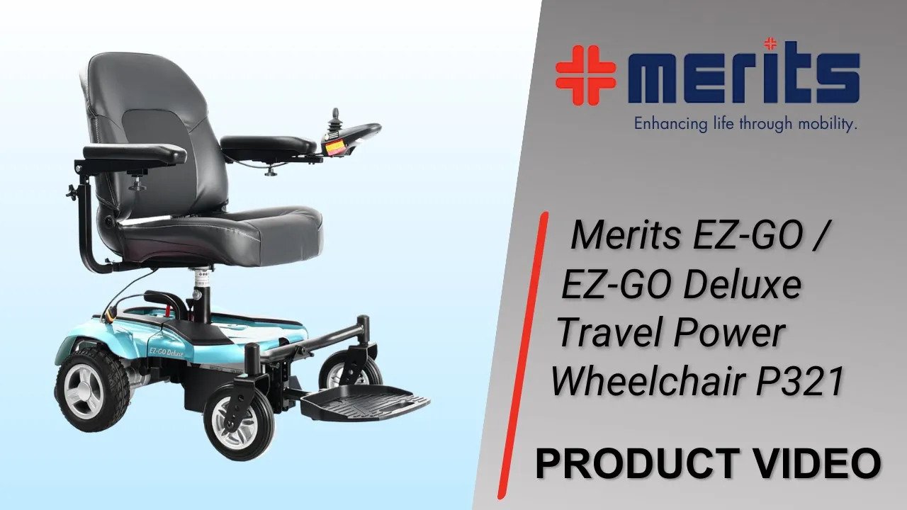 Merits EZ-GO / EZ-GO Deluxe Travel Power Wheelchair - P321