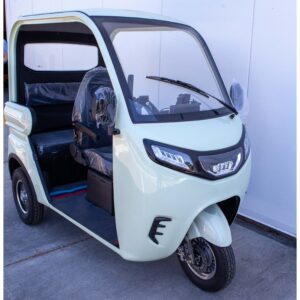 Pushpak 7000 enclosed cabin three-passenger fast mobility scooter