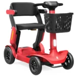 Glashow S3 foldable mobility scooter in red
