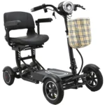 Matte Black Bangeran Dragon Mobile EX features a comfortable seat with armrests, a sleek design, and a convenient storage bag. Perfect for easy riding with a stylish and practical build.