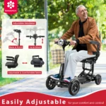 Bangeran Dragon Mobile EX features adjustable handlebars and a foldable child seat for a customizable, comfortable ride.