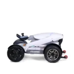 White Golden Technologies Ally Sport GP305 shown fully folded for transport with all four wheels and footplate tucked in neatly.