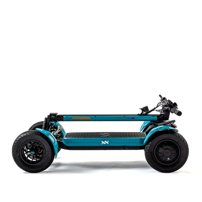 Adult electric quad folded down flat for car transport