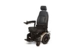 Shoprider XLR 14 power wheelchair quarter view showing joystick and mid wheel drive base