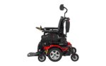 Merits Vector HD P323 power wheelchair side profile showing mid wheel drive suspension
