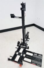 Side view of Electric Tilt n Tote showing steel frame and straps