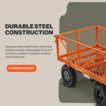 SuperHandy Electric Garden Cart Pro - 5.7 Cu Ft, Convertible Flatbed, 440lb Load view 6