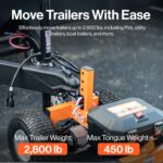 SuperHandy Electric Trailer Dolly - 24V 7Ah Battery, 2800 lb Towing Capacity (New Frame) view 4