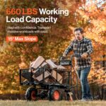 SuperHandy Electric Utility Wagon Pro - 48V 4Ah Li-Ion Battery, 660Lb Max Weight view 3