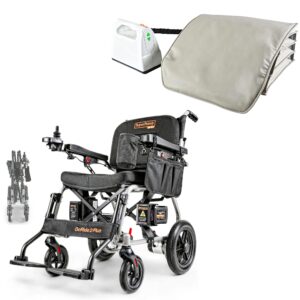 SuperHandy GoRide 2 Plus Electric Wheelchair + Seat Lift Assist Cushion Bundle