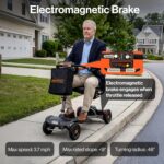 SuperHandy Passport Flex 4 Wheel Power Mobility Scooter – Quick-Disassembly Aluminum Frame, Foldable and Compact, 48V Li-Ion Battery view 4