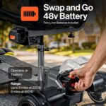 SuperHandy Passport Flex 4 Wheel Power Mobility Scooter – Quick-Disassembly Aluminum Frame, Foldable and Compact, 48V Li-Ion Battery view 5