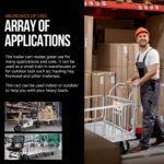 SuperHandy Platform Truck and Trailer - 1200Lb Capacity, Connects Directly to Utility Tugger view 6