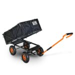 SuperHandy Towable Garden Cart - Quick Dump System, 10" Tires, Connects with Tugger Scooter view 2