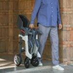 Enhance Mobility Roamate folded for carrying with one hand